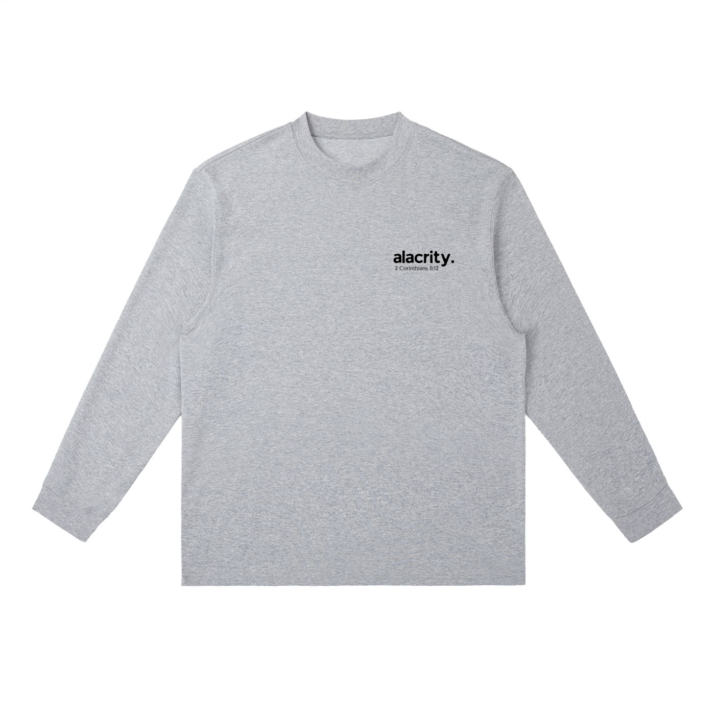 Alacrity Apparel - "2 Corinthians 8:12'"-Essential Crewneck Long-Sleeve T-Shirt