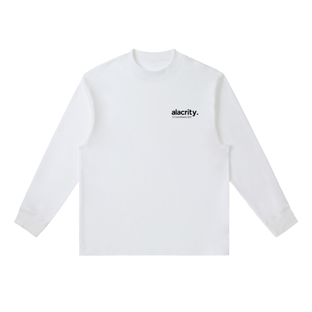 Alacrity Apparel - "2 Corinthians 8:12'"-Essential Crewneck Long-Sleeve T-Shirt