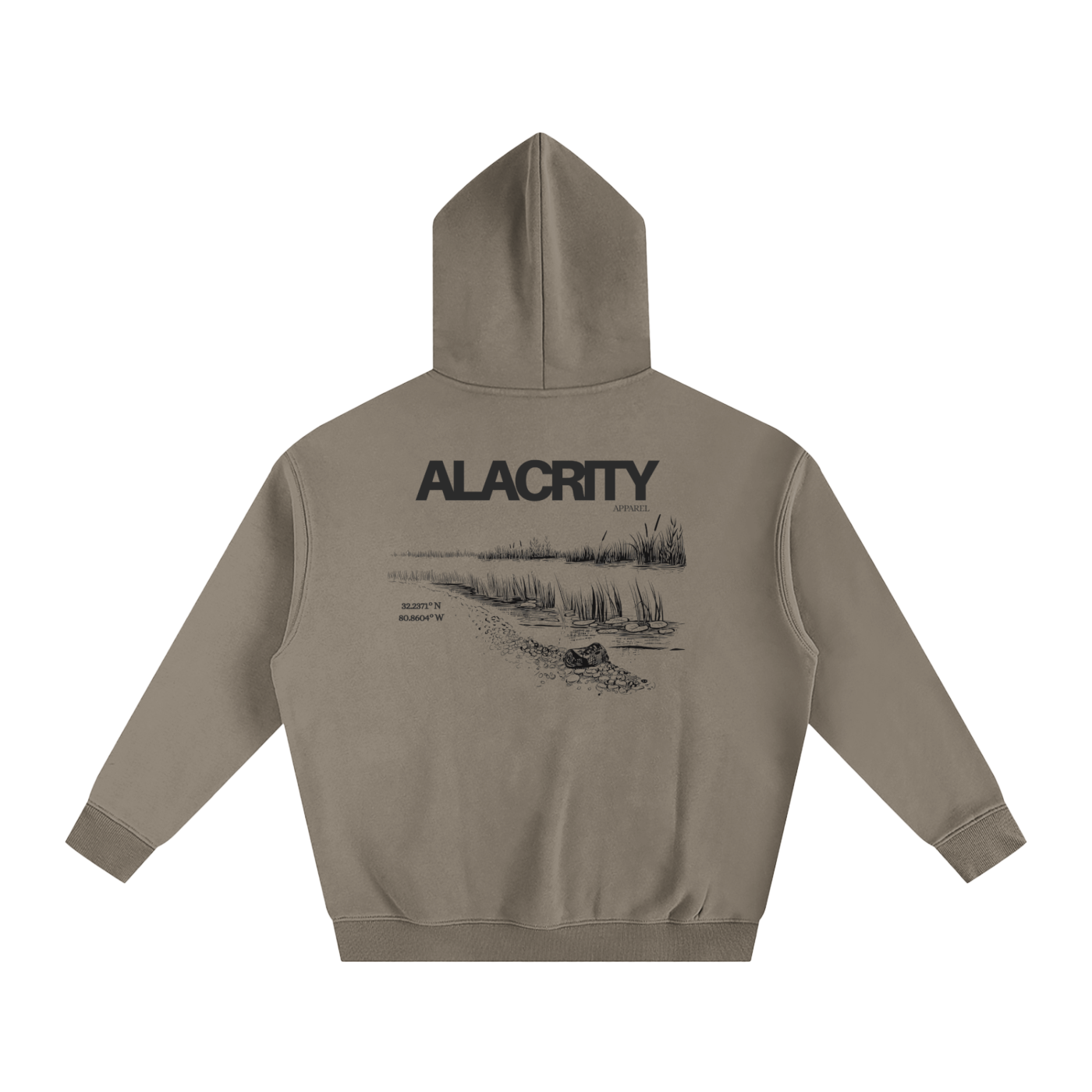 Alacrity Apparel - "Lowcountry Livin'"- Oversize Fleeced Hoodie - (Bluffton South Carolina)
