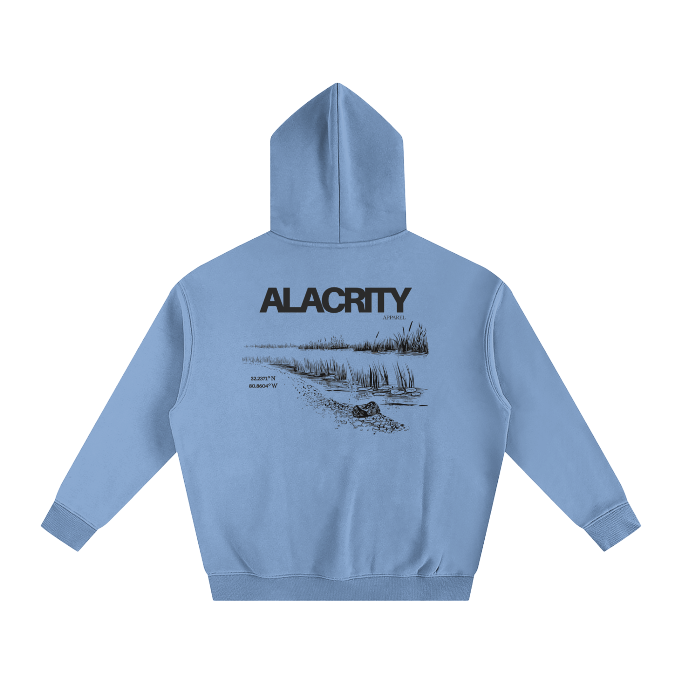 Alacrity Apparel - "Lowcountry Livin'"- Oversize Fleeced Hoodie - (Bluffton South Carolina)